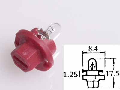 Autoline plastsokliga pirn, 1.5W (BX8.4D)