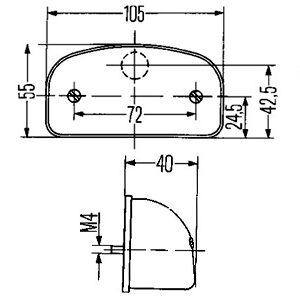 Hella numbrituli, 105×55 mm 2