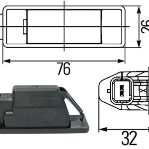 Hella numbrituli, 76×26 mm 2