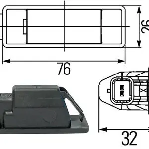 Hella numbrituli, 76×26 mm 2