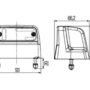 LED numbrituli, 93×66 mm 3