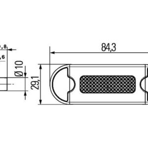 Hella LED ääretuli, 84×29 mm 3