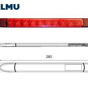 Talmu LED pidurituli, 3106, 280×26 mm, 12 V