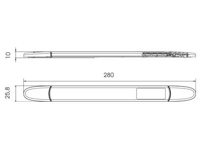 Talmu LED pidurituli, 3106, 280×26 mm, 12 V 2