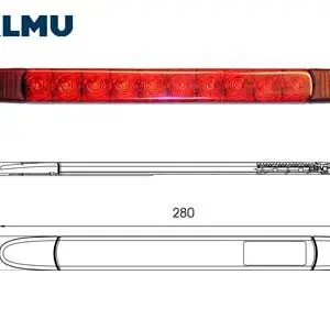 Talmu LED pidurituli, 3106, 280×26 mm, 24 V