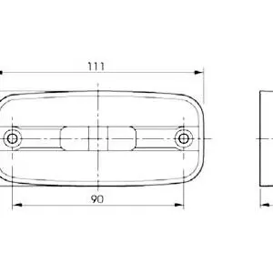 Hella LED ääretuli, 111×51 mm 2