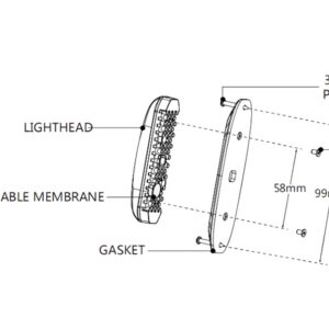LED märgutuli, 90×20 mm 3