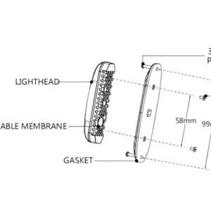 LED märgutuli, 90×20 mm 3
