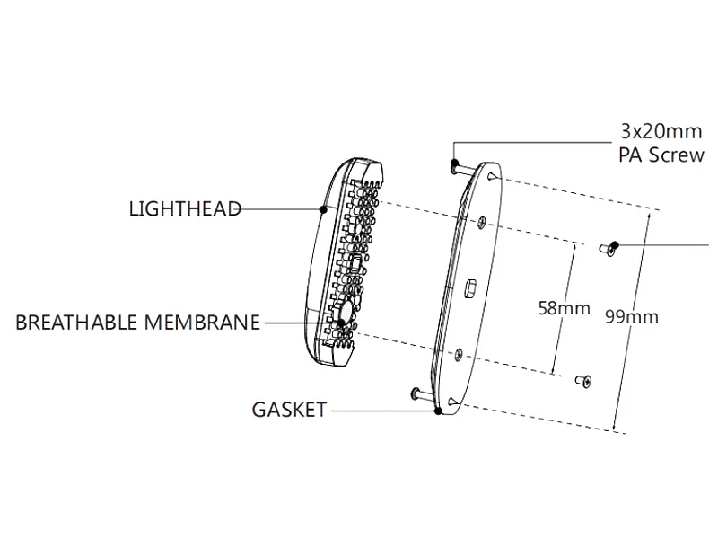 LED märgutuli, 90×20 mm 3