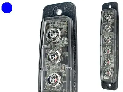 LED märgutuli, 122×27 mm, sinine, 12-24 V