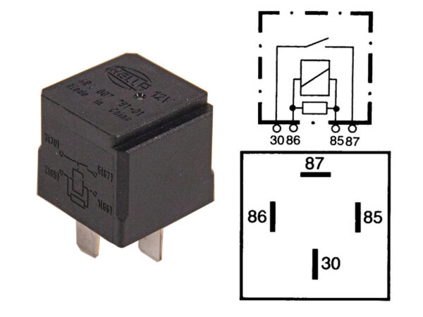 Hella lülitusrelee, vastuksella, 12 V