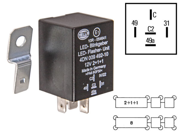 Suunarelee, 12 V, 4DN009492101