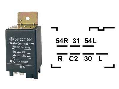 Suunarelee, 12 V, 58227001