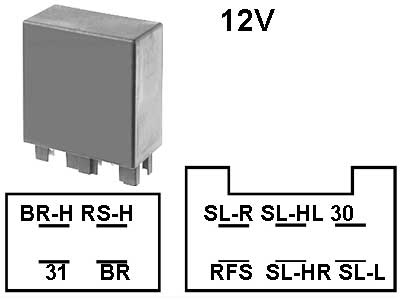 Suunarelee, 12 V, 61207003