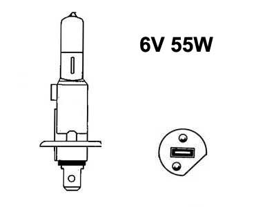 Autoline halogeenpirn H1, P14.5s, 6 V