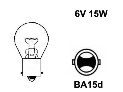 Autoline metallsokliga pirn, 15W (BA15d)