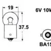Autoline metallsokliga pirn, 10W (BA15s)