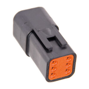 TE Connectivity deutsch pistiku korpus, must, DT04-6P-E004 2