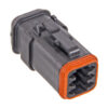 TE Connectivity deutsch pistik, must, DT06-6S-EP11