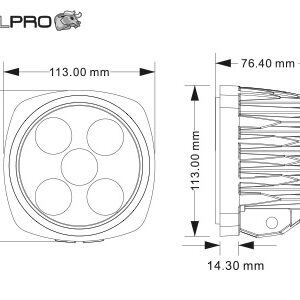 Bullpro LED töötuli 4500K, 100 W 3