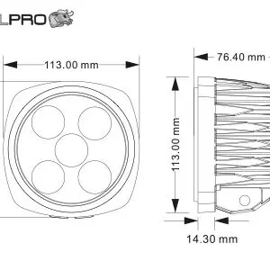 Bullpro LED töötuli 6000K, 100 W 3