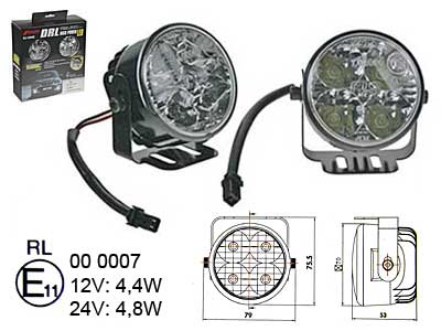 LED-päevatuled, 7 cm