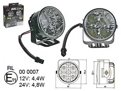 LED-päevatuled, 7 cm