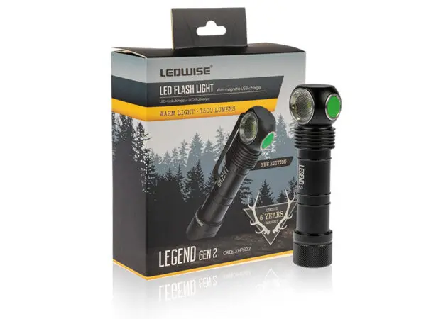 Ledwise otsmikulamp, taaslaetav, ø 29 x 109mm