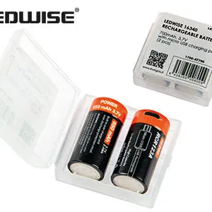 Ledwise taaslaetavate akude paar, 16340/ Rcr123a 2
