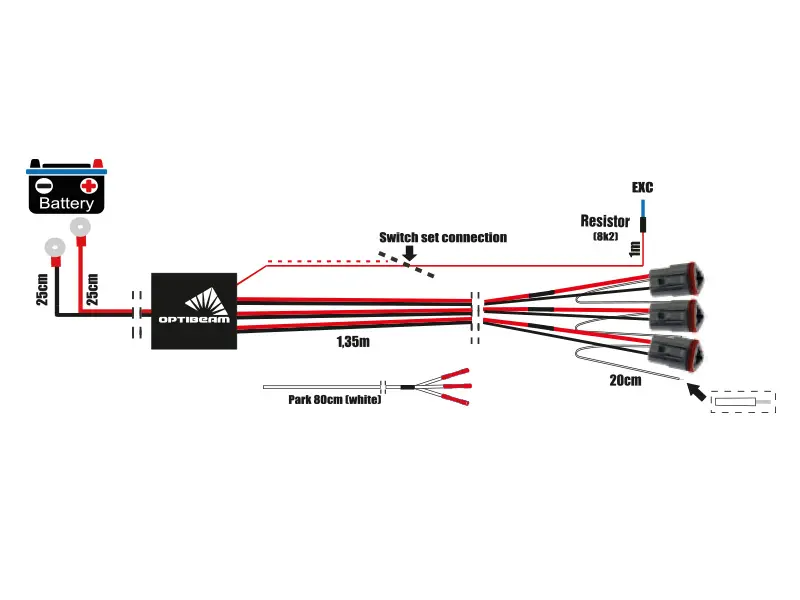 Optibeam juhtmestik, DT, SET 10