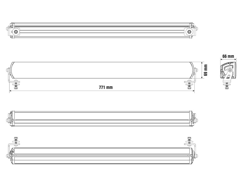 Optibeam Super Captain Dual 800 Rally Edition, 77 cm 6
