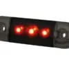 Strands Dark Knight Slim 3 LED ääretuli, 8 cm, punane
