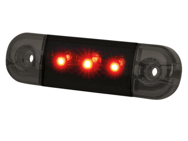 Strands Dark Knight Slim 3 LED ääretuli, 8 cm, punane