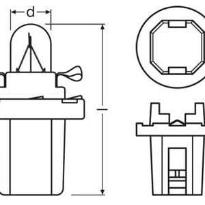 Osram pirn, B8.5d 2