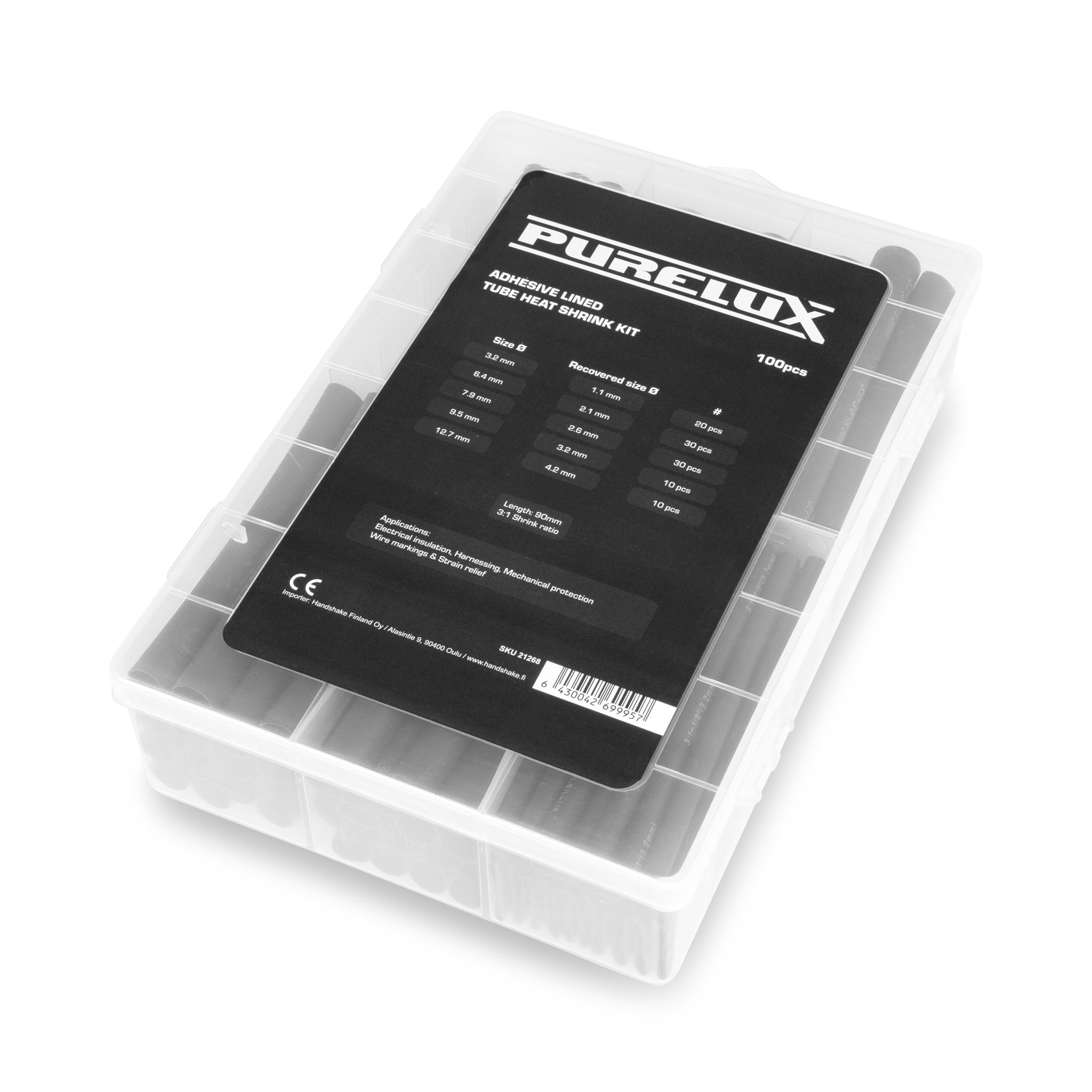 Termokahanevate torude komplekt Purelux Heat Shrink Tube Kit